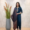 Zarin 15 Chanderi Silk Embroidery Kurti Pant Dupatta Collection