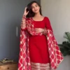Deepika 6022 Gorgette Thread Sequnce Work Kurti Pant Dupatta Set