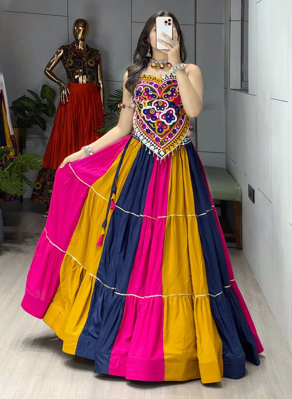 WMT 8058 Rayon Cotton Multi Color Designer Navratri Collection