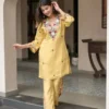 Zarin 16 French Crepe Embroidery Work Kurti Pant Set