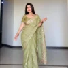 Kiara Karvi Georgette Saree With Embroidery Work Party Wear Collection