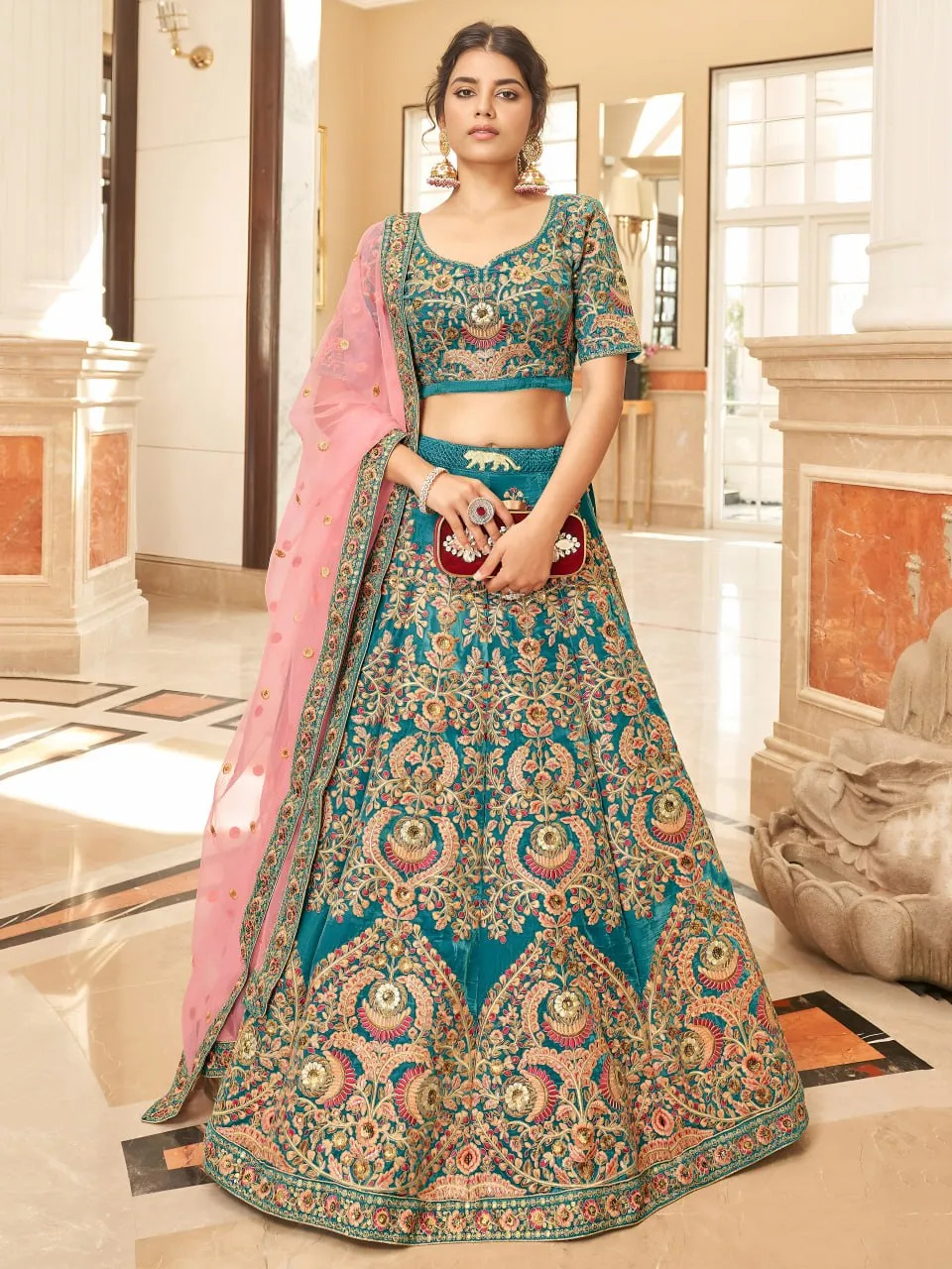 Zeel 7419 Velvet Thread & Sequence Work Lehenga Choli Shopping Surat
