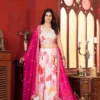 DKT 5081 Chinon Silk Printed Embroidery Wedding Wear Lehenga Choli