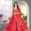 DKT 5131 Chinon Silk Embroidery Work Wedding Lehenga Choli Collection