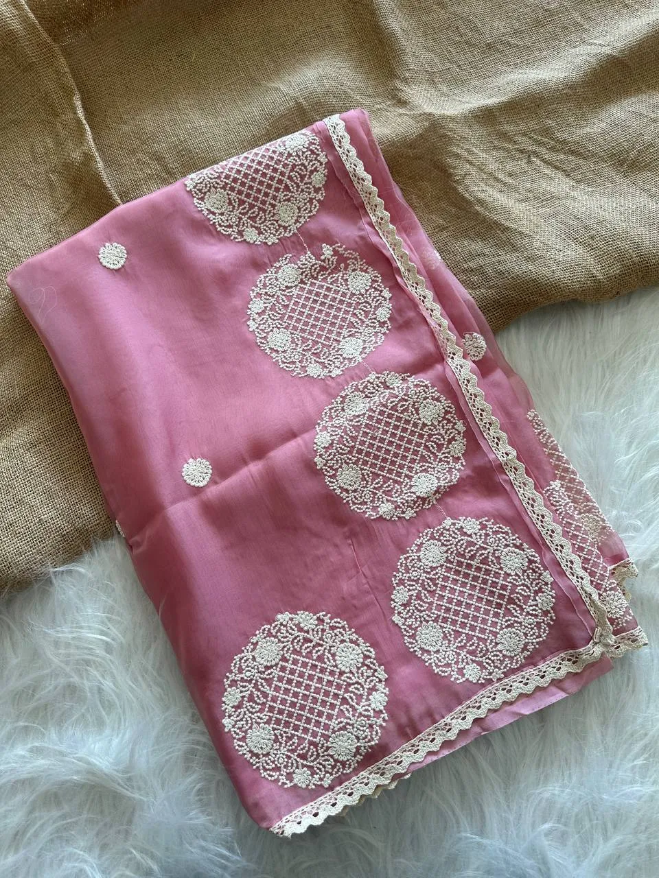 MHV Chanda Organza Silk Embroidery Work Daily Wear Saree
