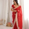 RBC Raj Ratna Fandy Satin Silk Designer Mirror Work Saree