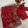 RBC 6080 Fandy Satin Silk Sequence Wedding Saree Online