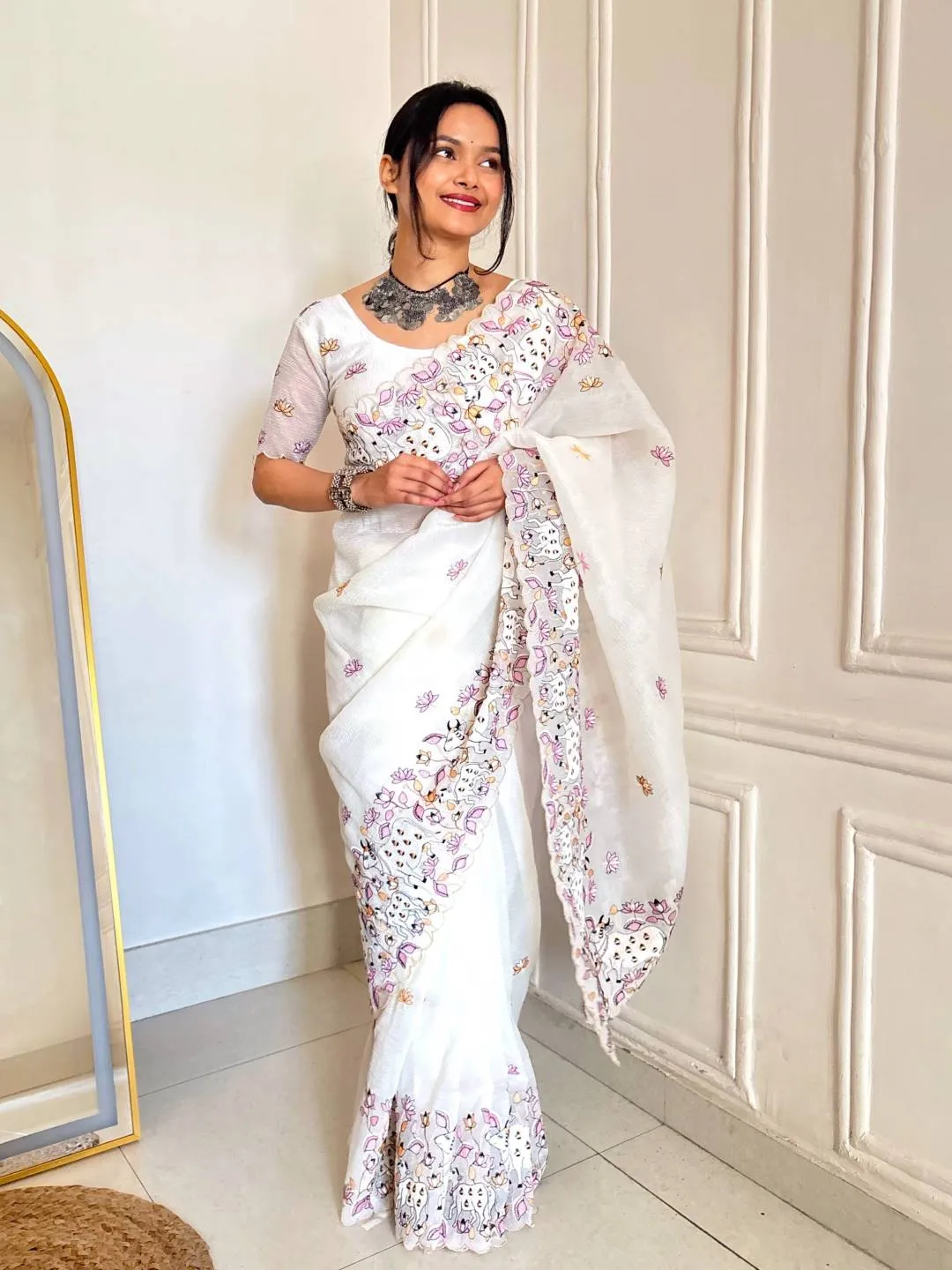 RBC Nandi Gold Crush Thread Work Festival Saree Collection