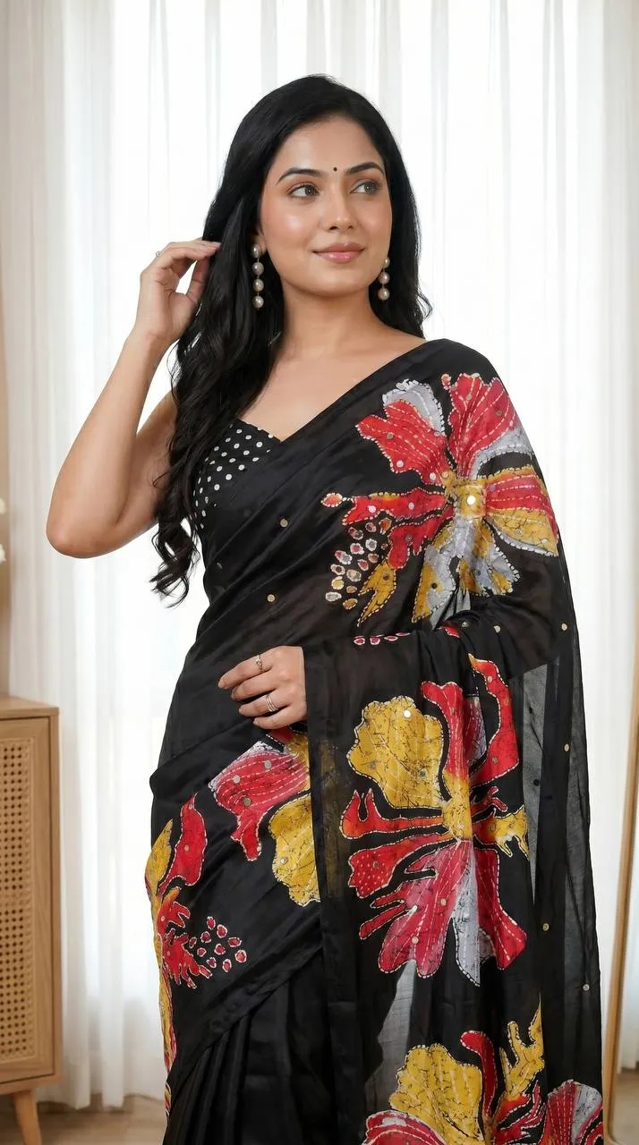 Stylish WMS Semi Model Silk Party Wear Printed Saree Collection 2026