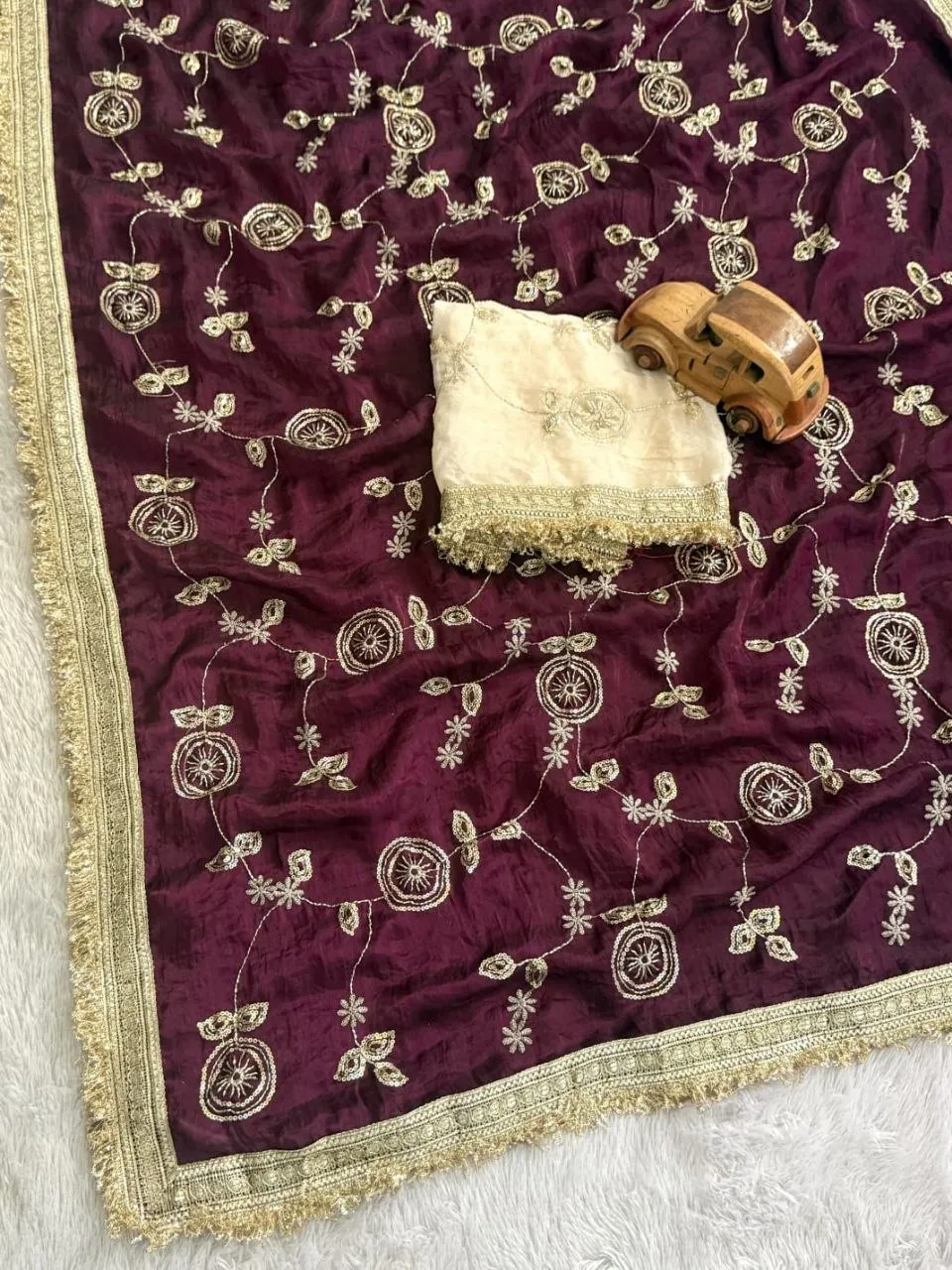 RC1 Rado Sattin Trending Sequence Work Saree