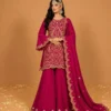 C585 1474 Vichitra Silk Embroidery Wedding Pakistani Dress Surat