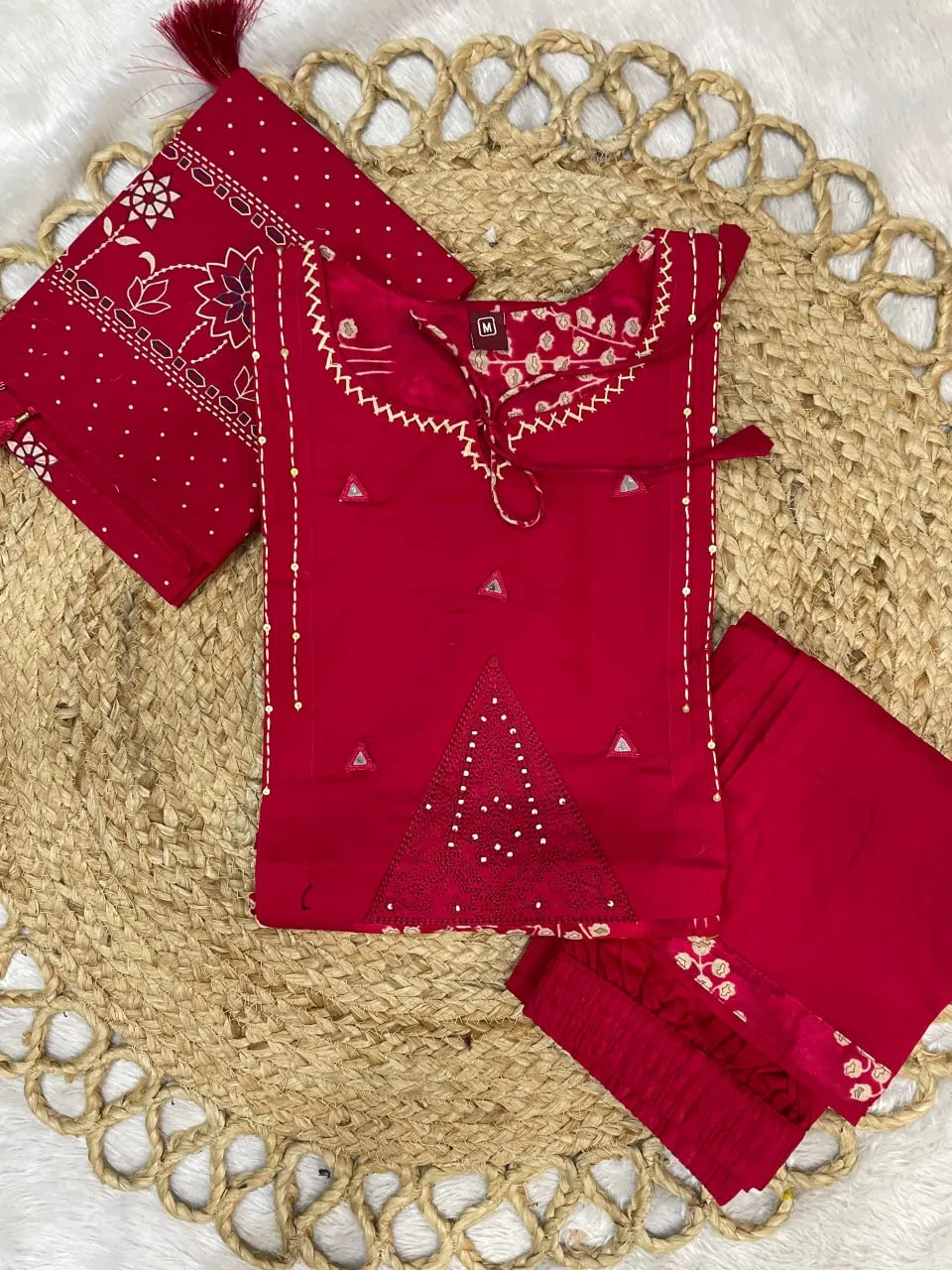 Beautiful Lila 153 Cotton Embroidery Hand Work Festival & Party Wear Readymade Dress 2026