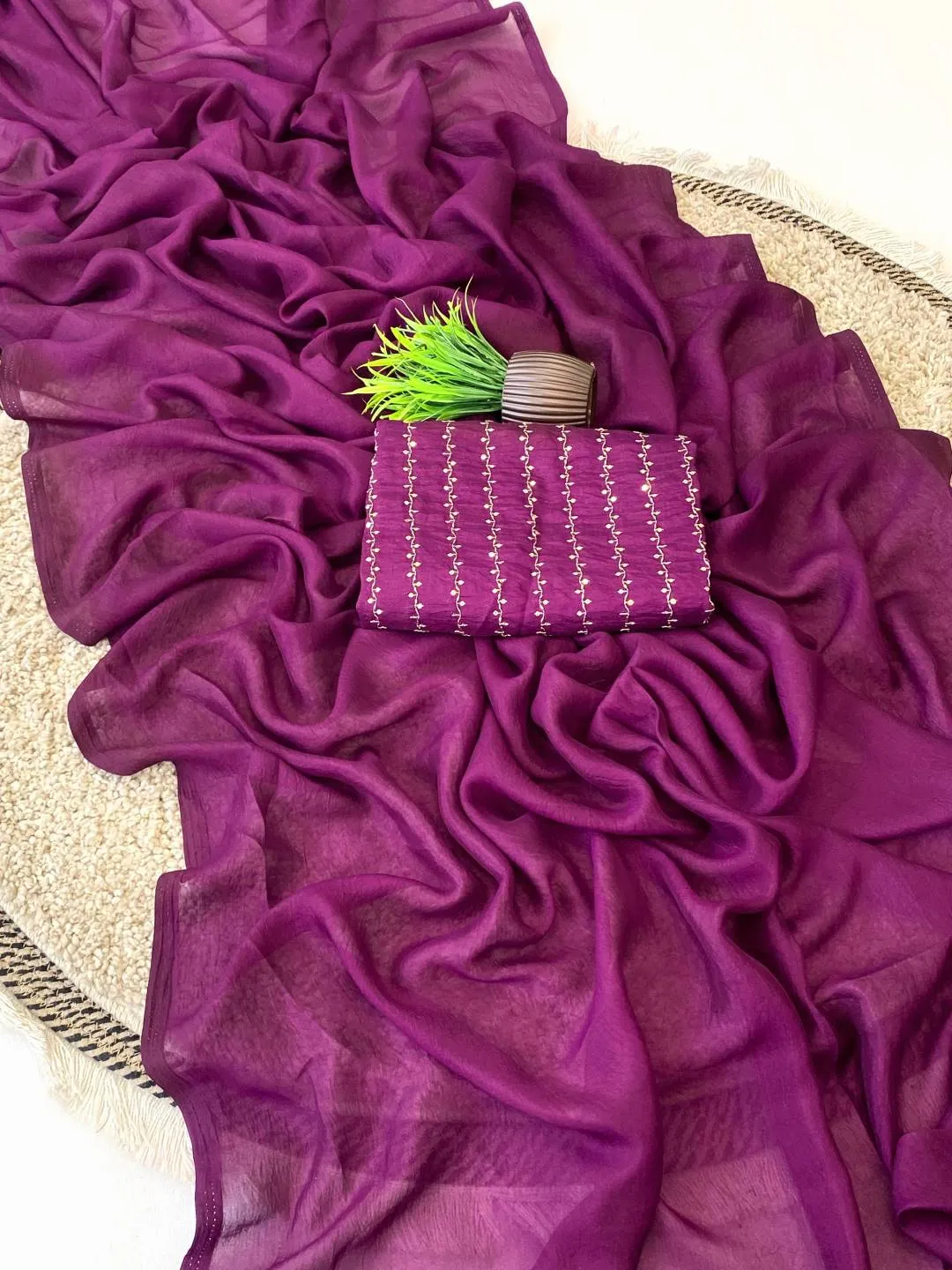 SS180 Crush Rangoli Silk Sequence Work Saree Online Shopping