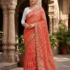 SS180 Leheriya Georgette Printed Embroidery Saree Surat