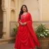 Shiv 3008 Georgette Printed Anarkali Gown Pant Dupatta Set