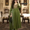 ATQ 2113 Cotton Embroidery Anarkali Gown Pant Dupatta Set