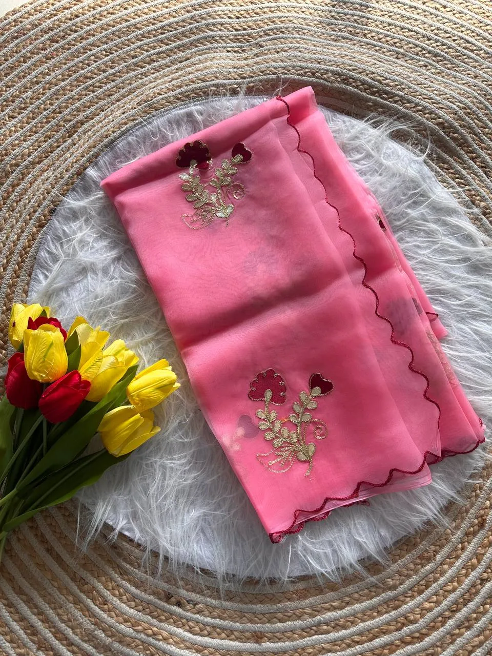 MHV Manashvi Organza Silk Hand Work Saree Collection