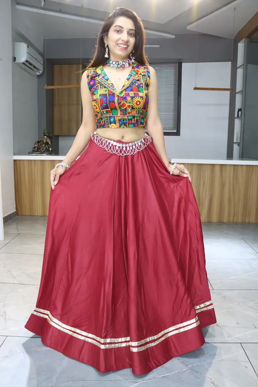 Latest WMT 8014 Rayon Cotton Gota Patti Work Navratri Chaniya Choli 2026