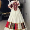 WMT 8054 Vaayroo Rayon Cotton Designer Mirror Embroidery Navratri Top Skirt