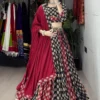WMT 8057 Satira Rayon Cotton Ajarakh Printed Navratri Chaniya Choli Manufacturers Surat