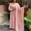 Zarin 28 Chanderi Embroidery Work Party Wear Readymade Dress