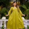 Zarin 31 Chanderi Embroidery Work Raksha Bandhan Anarkali Readymade Dress