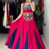 WMT 8064 Gjrnblu Rayon Cotton Tranding Navratri Top Skirt Lehenga