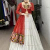 WMT 8066 Rayon Cotton Bandhani Printed Top Skirt Navratri Collection