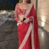 Deepika 626 Georgette Thread Sequnce Work Party Wear Saree
