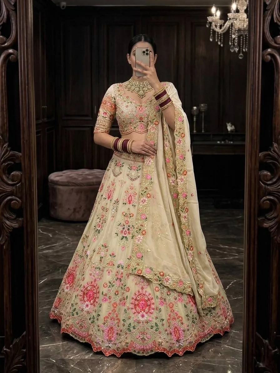 SBD 1739 Georgette Embroidery Work Wedding Wear Lehenga Choli Surat