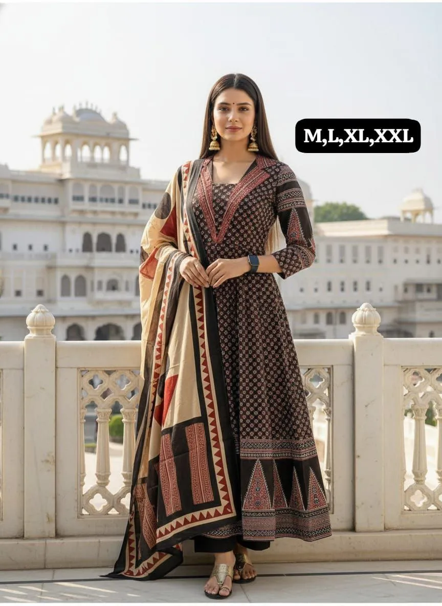 Latest Laxmy Cotton Anarkali Readymade Dress & Gown Wholesale Surat 2026