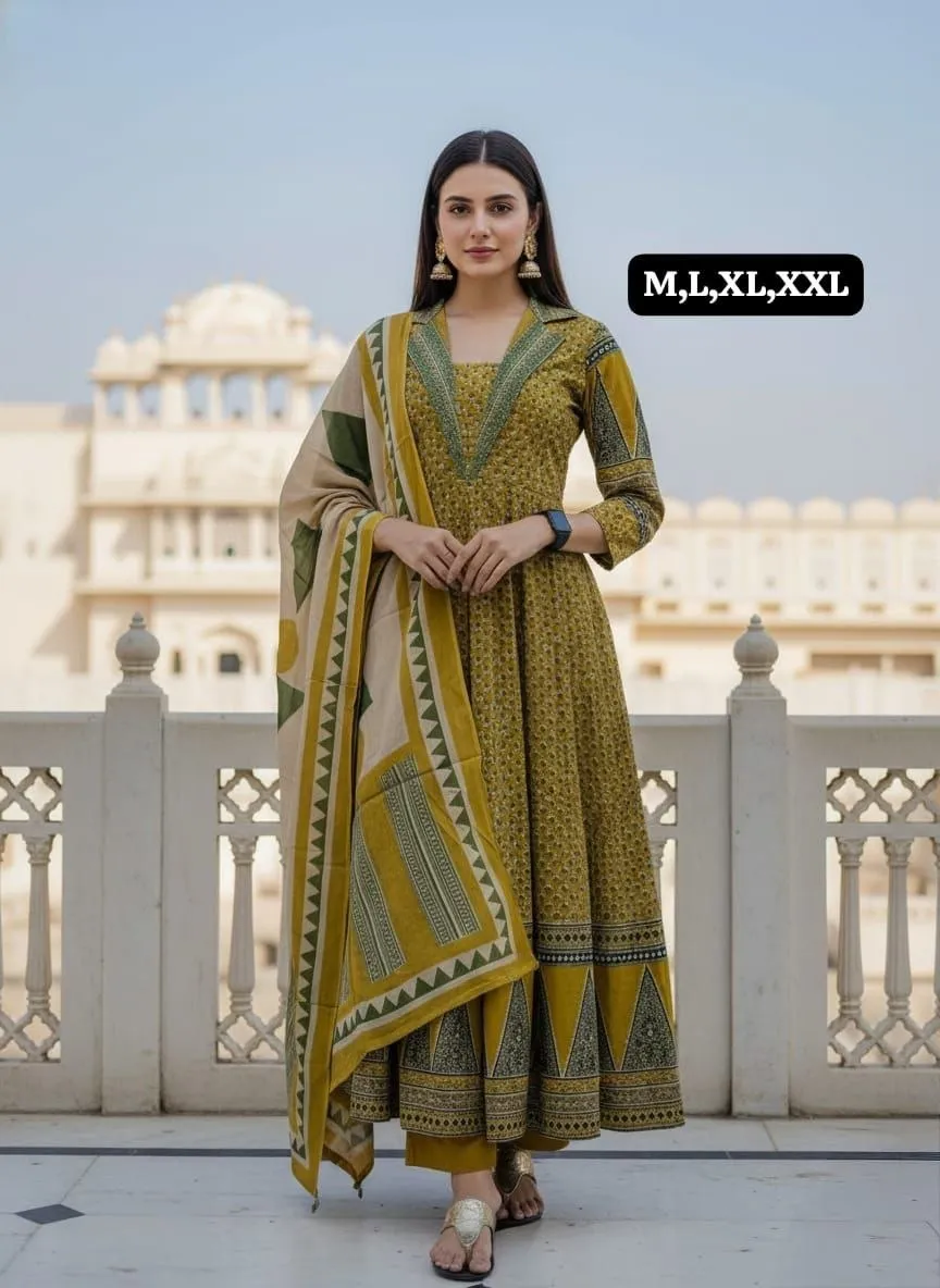 Latest Laxmy Cotton Anarkali Readymade Dress & Gown Wholesale Surat 2026