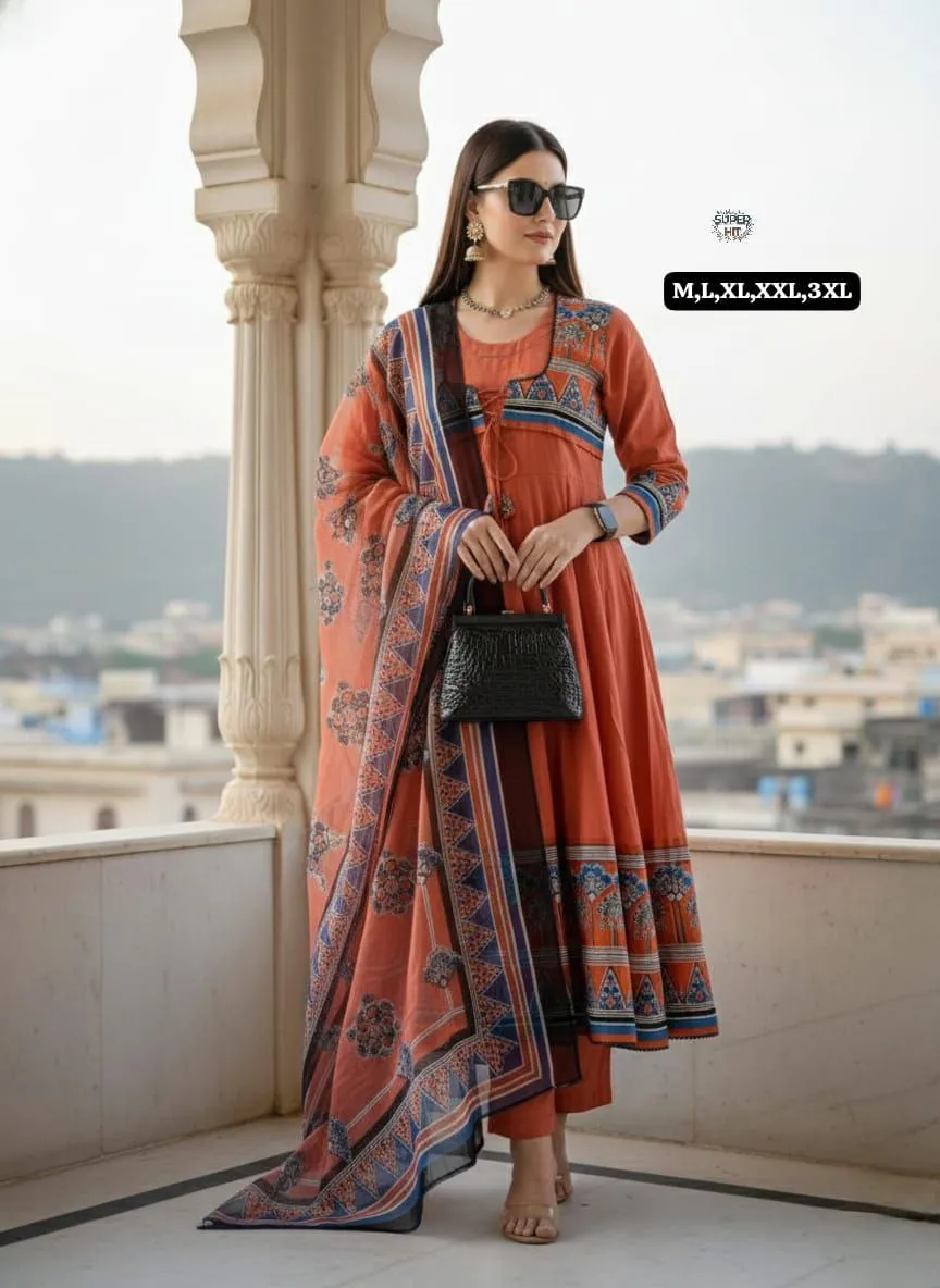 Latest Laxmy Cotton Anarkali Readymade Dress & Gown Wholesale Surat 2026