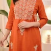FFD Tesla Embroidery Festival Anarkali Gown Dupatta Set Wholesale
