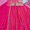 FFD Roman Silk Embroidery Lehnaga Top Set Ready To Wear Wholesale Surat