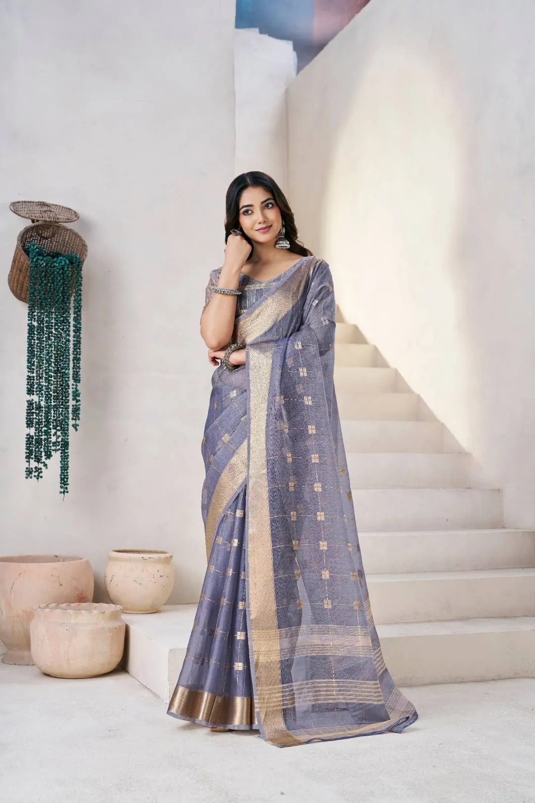 Latest Laxmi 1061 Linan Cotton Silk Weaving Zari Work Saree Wholesale Surat 2026