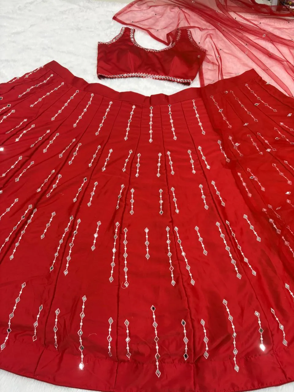 Stylish HCR 1119 Malai Satin Silk Embroidery Party Wear Lehenga Choli Wholesale Surat 2026