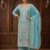 NFD 5062 Chinon Silk Embroidery Readymade Dress Wholesale Surat