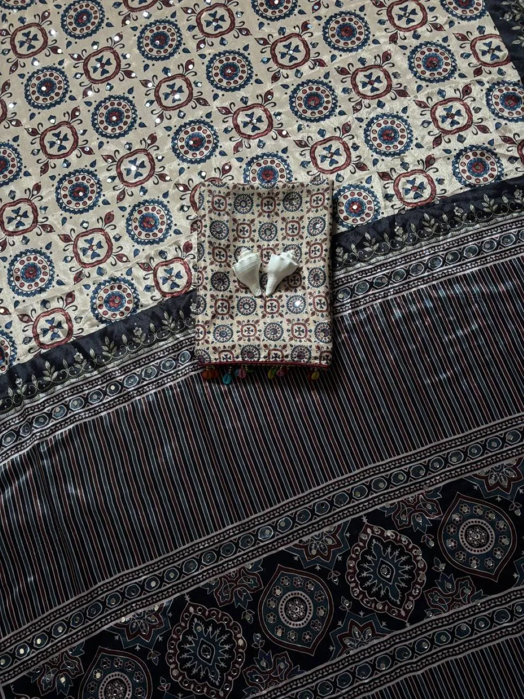 Stylish WMS Roman Silk Ajrak Printed Tranding Festival Saree Wholesale Surat 2026