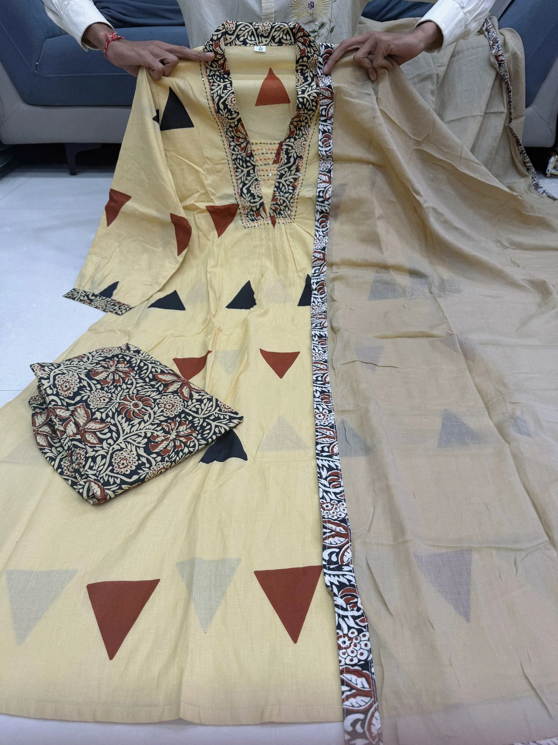 Launching Yasu Saloni Red Cotton Ajarakh Printed Readymade Dress Wholesale Surat 2026