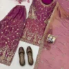 Launching C585 1445 Silk Zari Embroidery Work Kurti Plazzo Set Wholesale Surat 2026