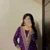 Beautiful C585 1457 Chinon Silk Zari Work Long Readymade Dress Wholesale Surat 2026