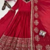 Beautiful C585 1470 Chinon Silk Zari Work Gown Wholesale Surat 2026
