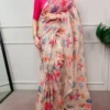 Latest WMN 7066 Kota Doria Floral Printed Saree Wholesale Surat 2026