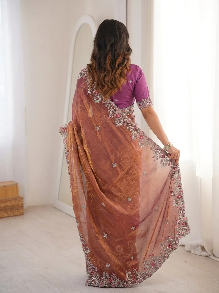 Beautiful Kiara Oreva7 Fendy Chiffon Silk Party Wear Saree Wholesale Surat 2026