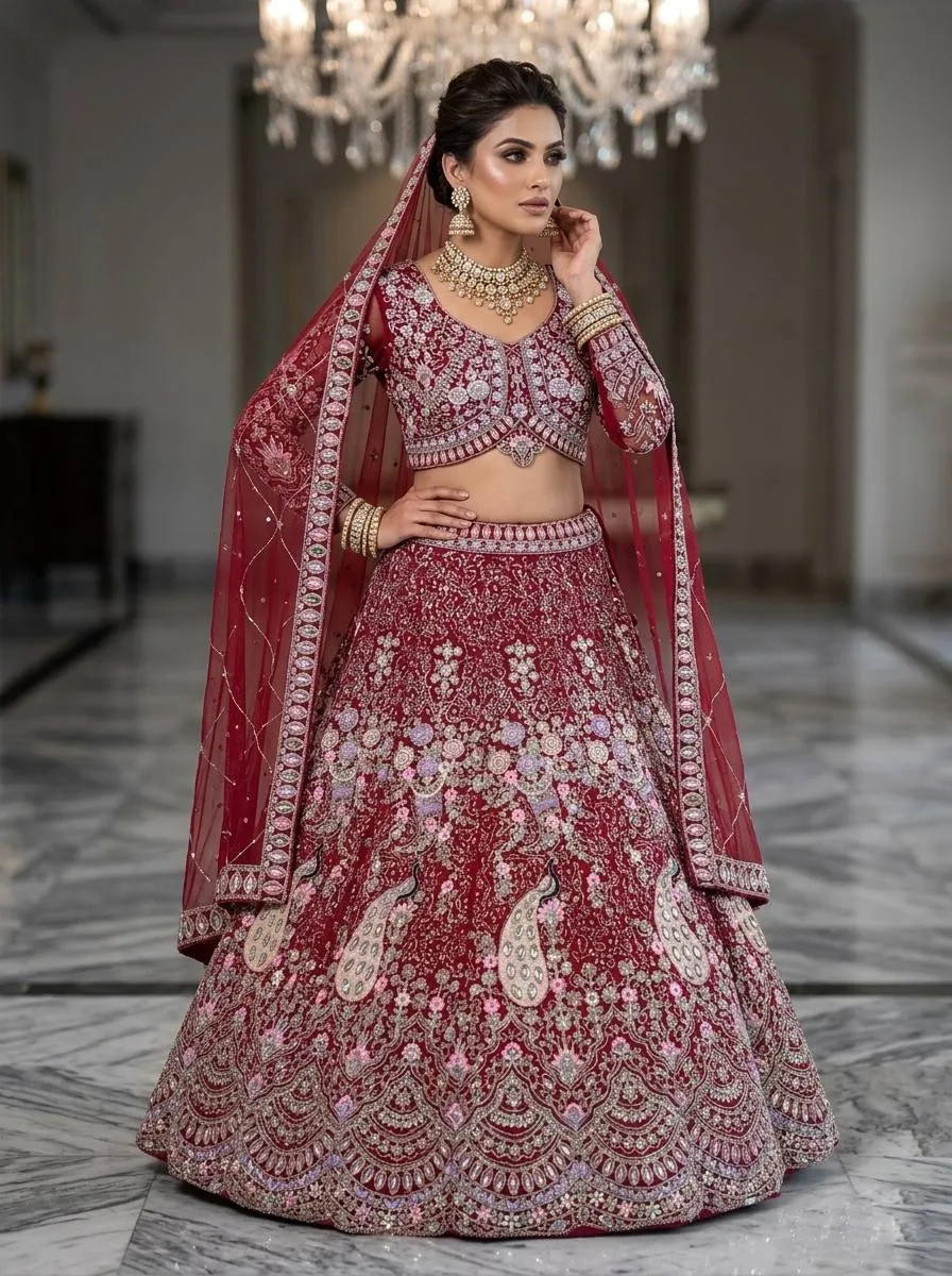 Stylish SBD 1676 Net Sequins Wedding & Party Wear Lehenga Choli Wholesale Surat 2026
