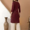 Stylish Shiv 1012 Roman Silk Maroon Kurti Daily Wear Wholesale Surat 2026