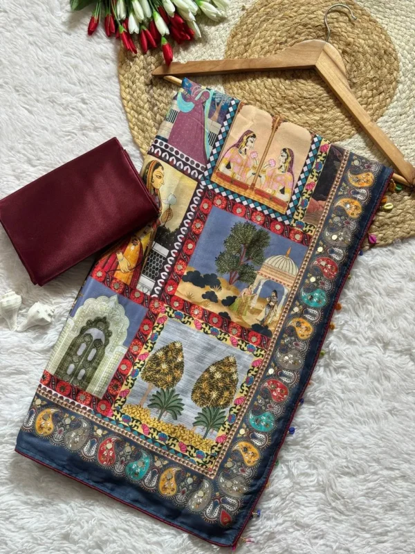 Beautiful WMS Roman Silk Rajavadi Printed Festival Saree Wholesale Surat 2026