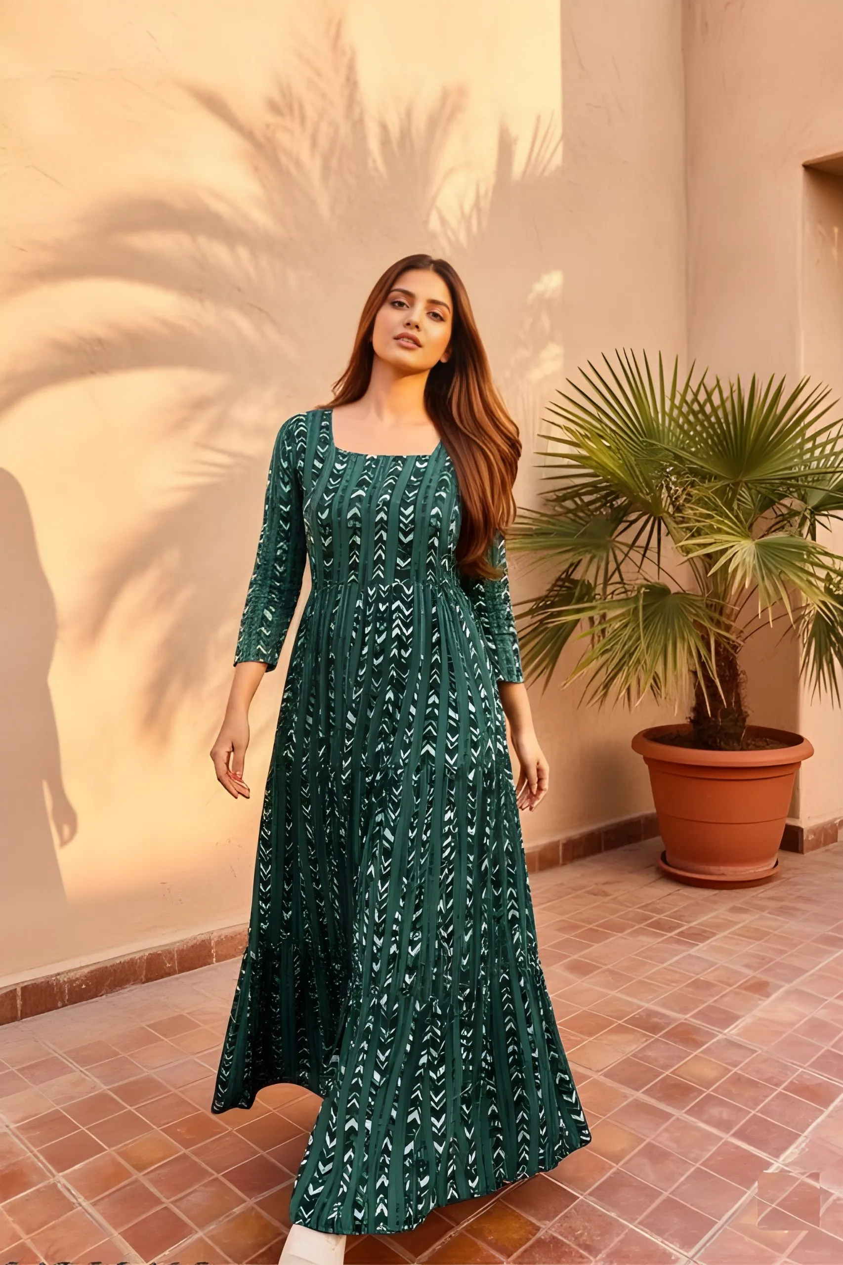 Stylish Shiv 306 Georgette Floral Printed Long Dress Wholesale Online Surat 2026