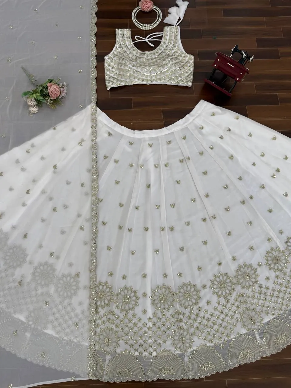 Launching Deepika 399 Gorgette Thread Work Party Wear Lehenga Choli Wholesale Surat 2026
